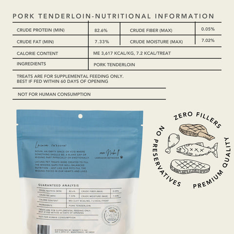 Pork tenderloin nutritional information, 100% human grade pork tenderloin meat