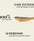 single ingredient, all natural minnow fish treats for pets